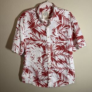St John’s Bay Men’s Button Down Hawaiian Shirt Pink